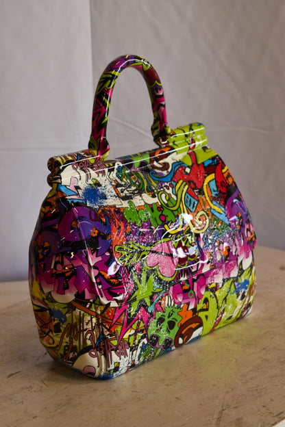 Graffiti Hand Bag Resin Statue 6" x 14" x 15"H