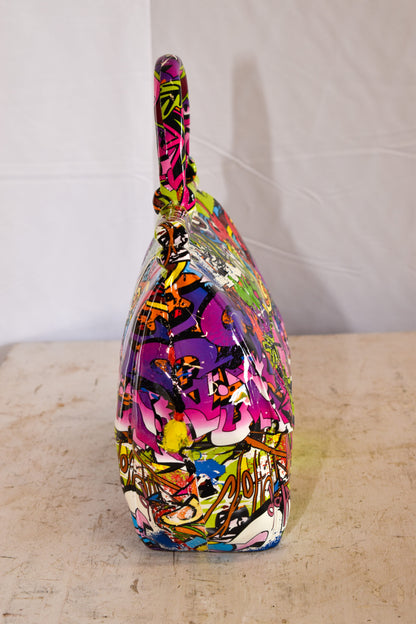 Graffiti Hand Bag Resin Statue 6" x 14" x 15"H