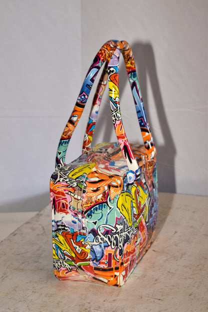 Graffiti Tote Bag Resin Statue 6" x 11" x 16"H