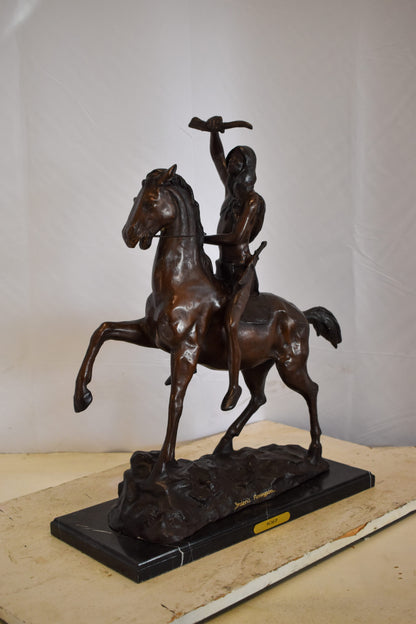 Remington Replica of The Scalp Bronze Statue 22" x 6" x 26"H