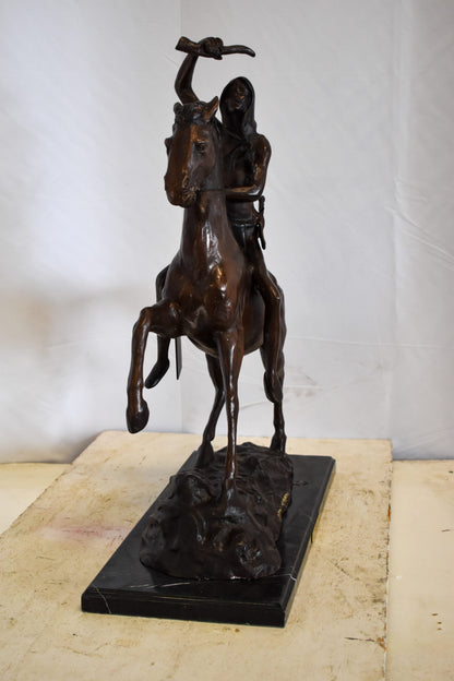 Remington Replica of The Scalp Bronze Statue 22" x 6" x 26"H