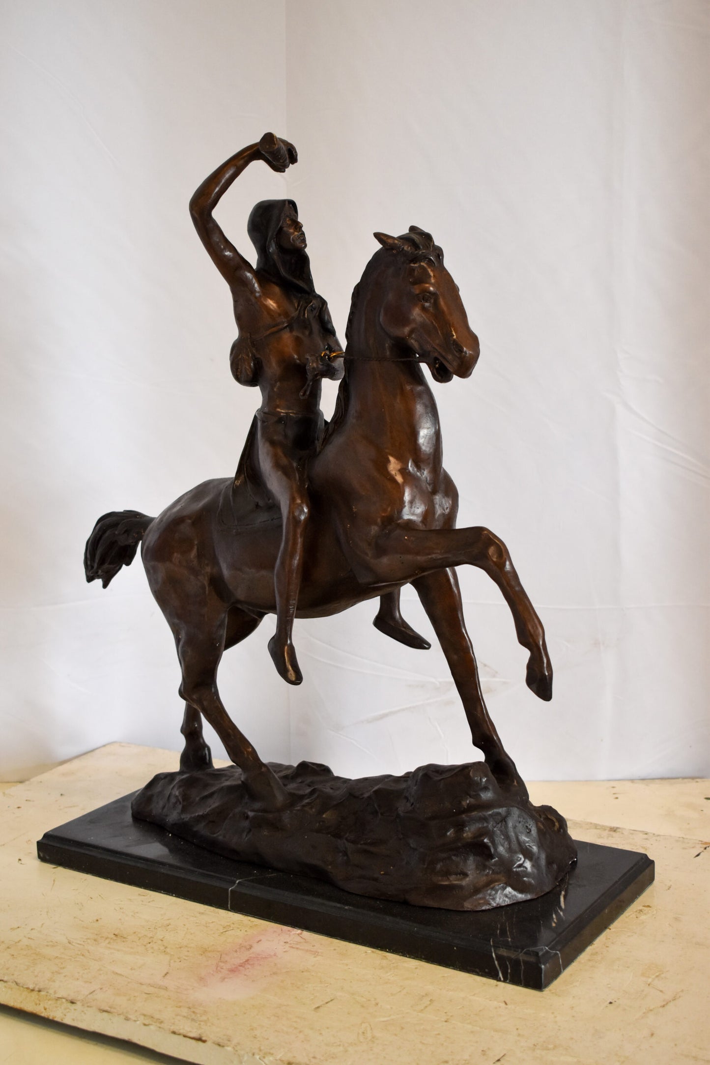 Remington Replica of The Scalp Bronze Statue 22" x 6" x 26"H