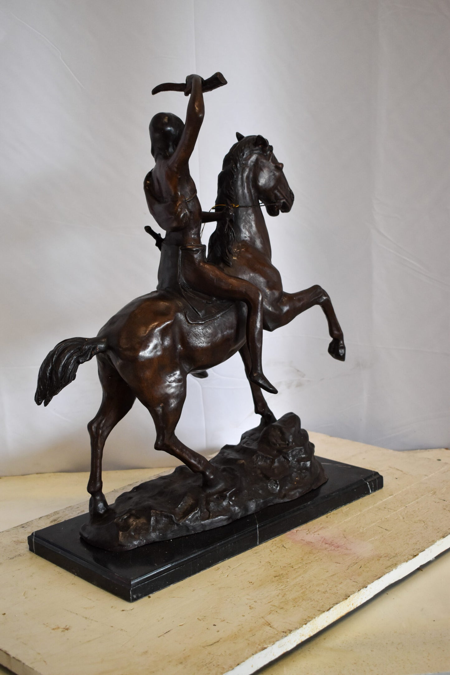 Remington Replica of The Scalp Bronze Statue 22" x 6" x 26"H