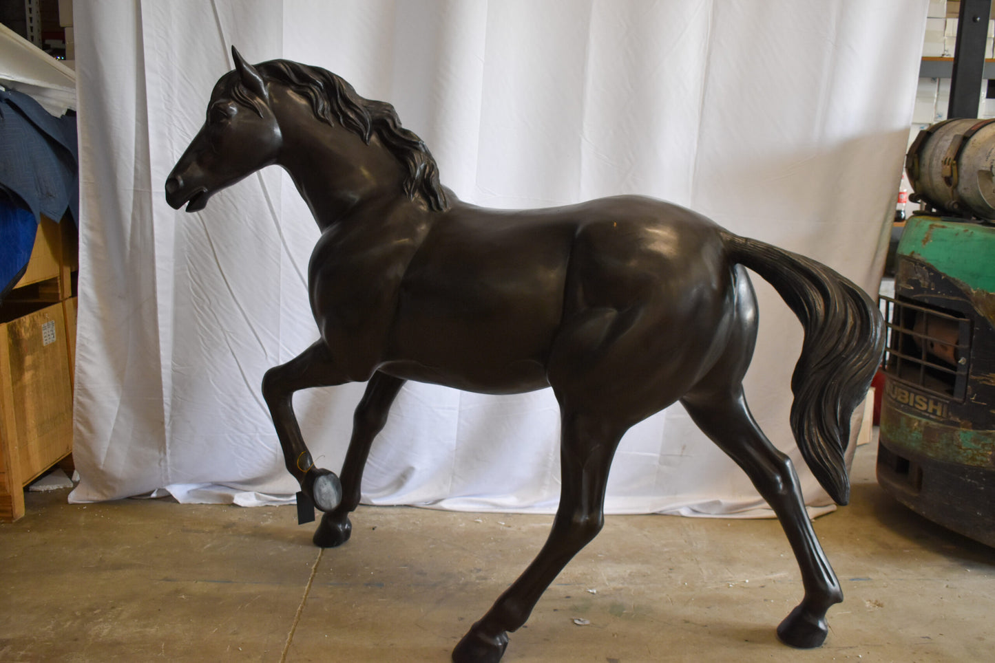 Lifesized Galloping Horse Bronze Statue  77" x 27" x 60"H