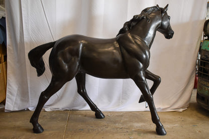 Lifesized Galloping Horse Bronze Statue  77" x 27" x 60"H