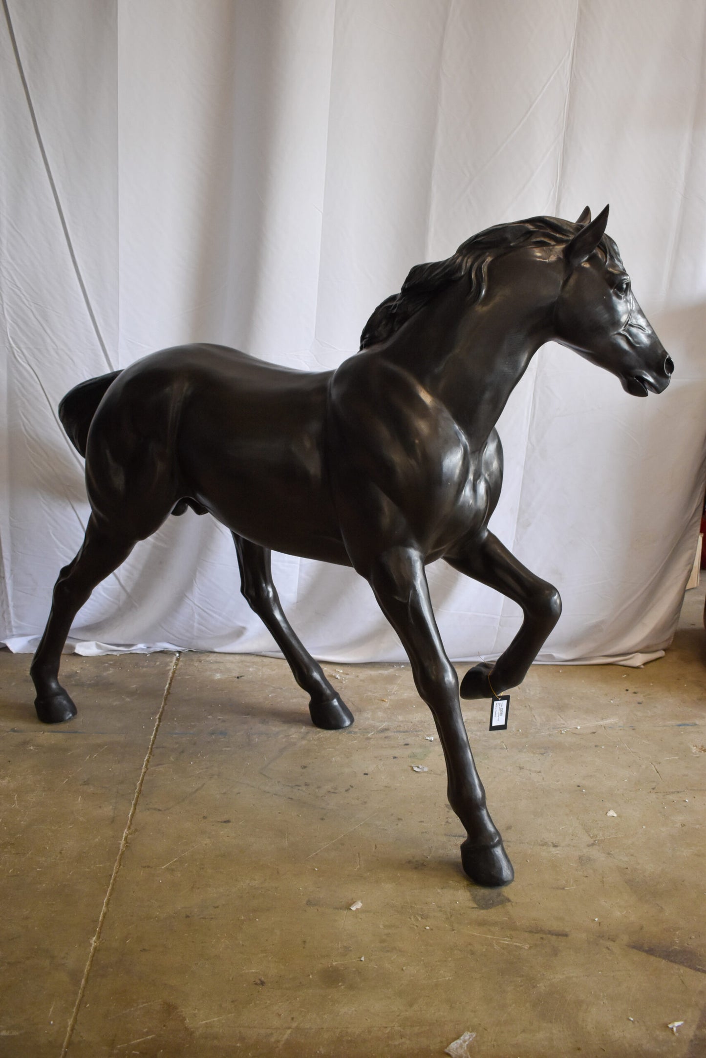 Lifesized Galloping Horse Bronze Statue  77" x 27" x 60"H