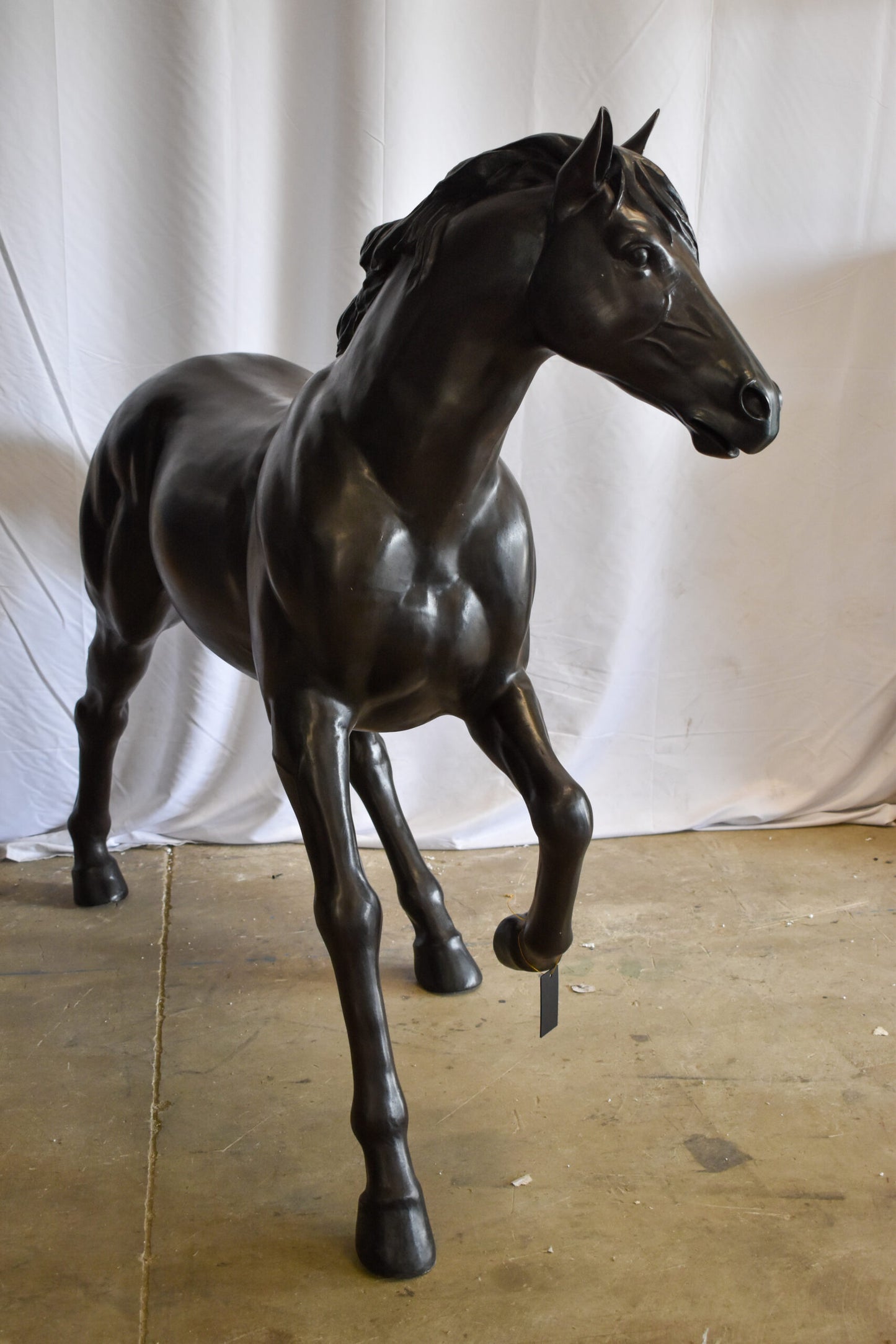 Lifesized Galloping Horse Bronze Statue  77" x 27" x 60"H