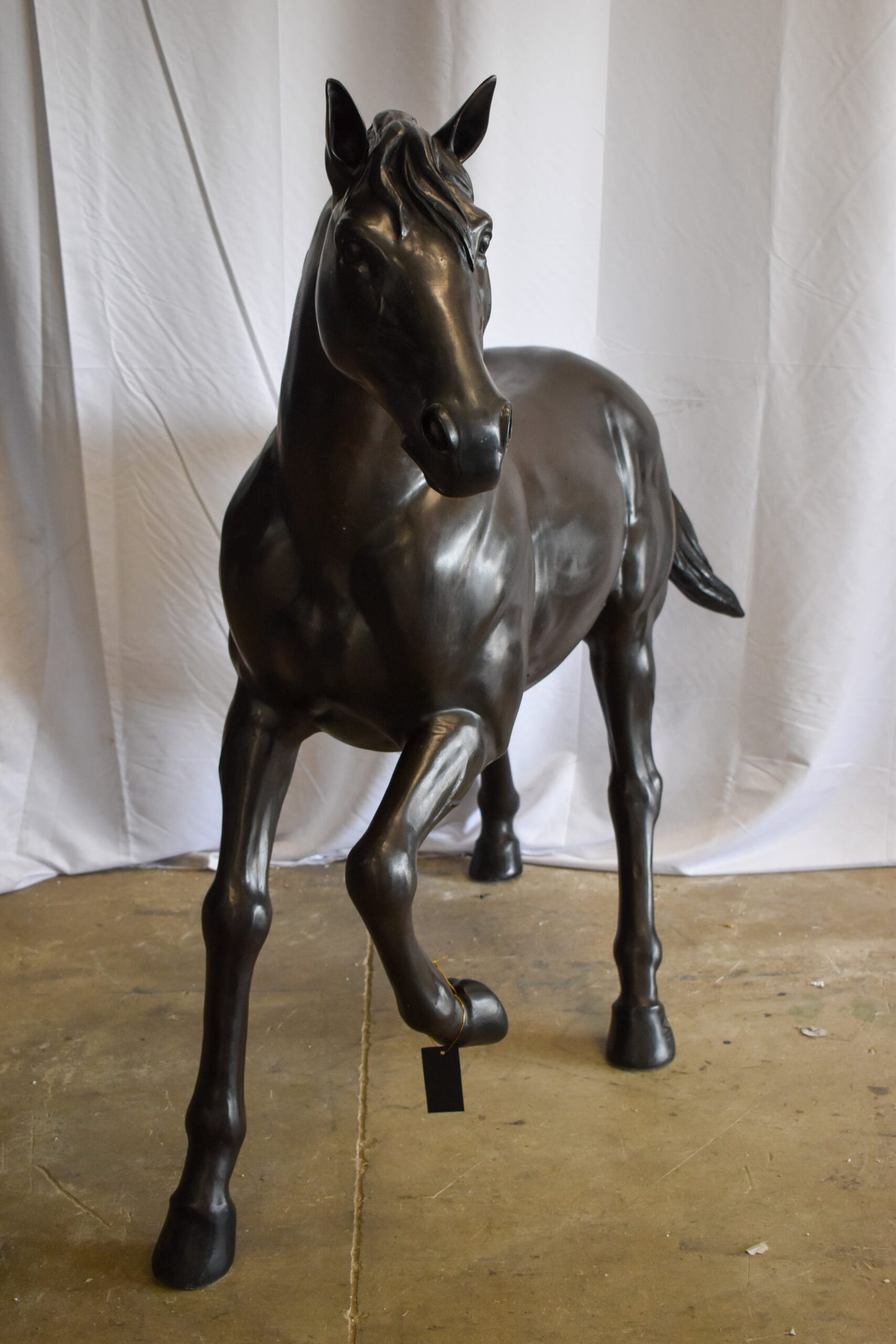Lifesized Galloping Horse Bronze Statue  77" x 27" x 60"H