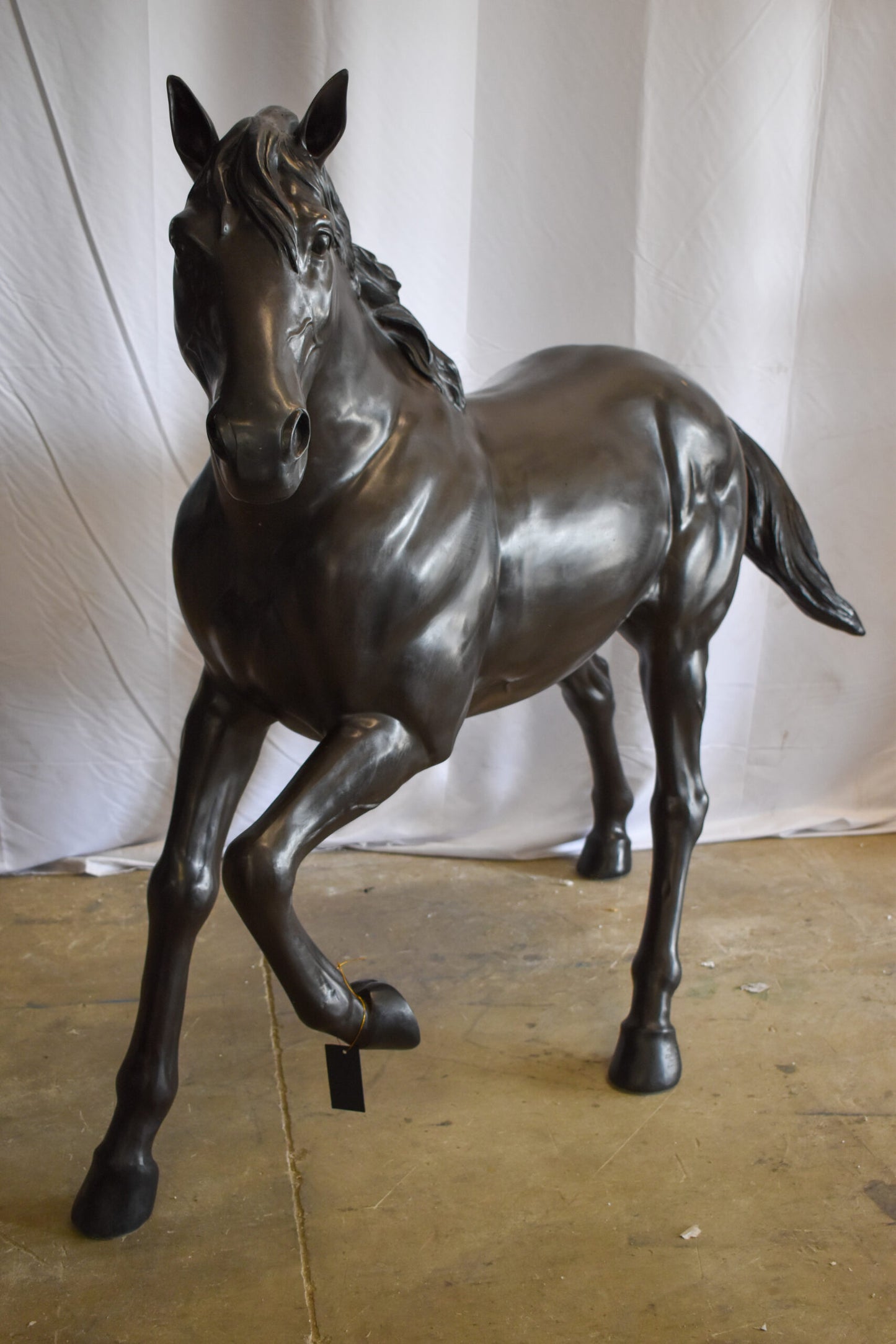 Lifesized Galloping Horse Bronze Statue  77" x 27" x 60"H
