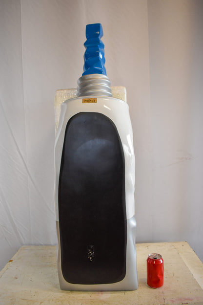 Oversized Wall Mounted Sky Blue Paint Tube Squezed Resin Statue 10" x 12" x 44"H