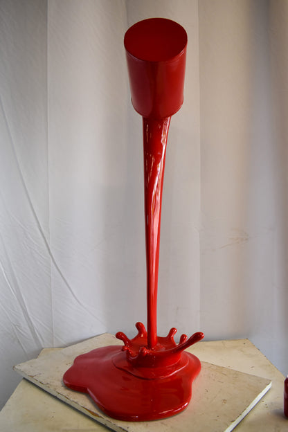Bold and Artistic Spilling Paint Out of Tin Resin Statue 25" x 21" x 48"H