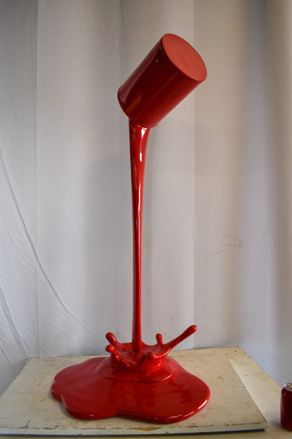 Bold and Artistic Spilling Paint Out of Tin Resin Statue 25" x 21" x 48"H
