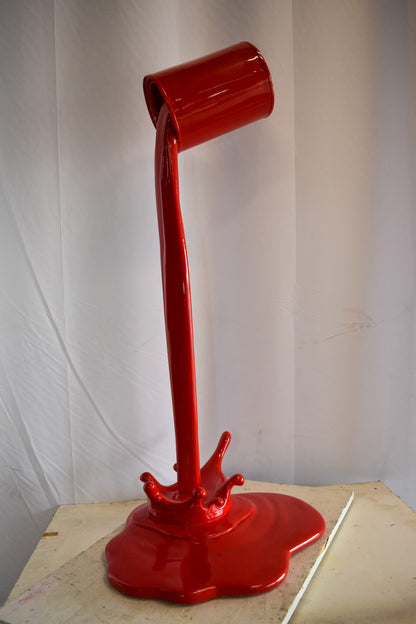 Bold and Artistic Spilling Paint Out of Tin Resin Statue 25" x 21" x 48"H