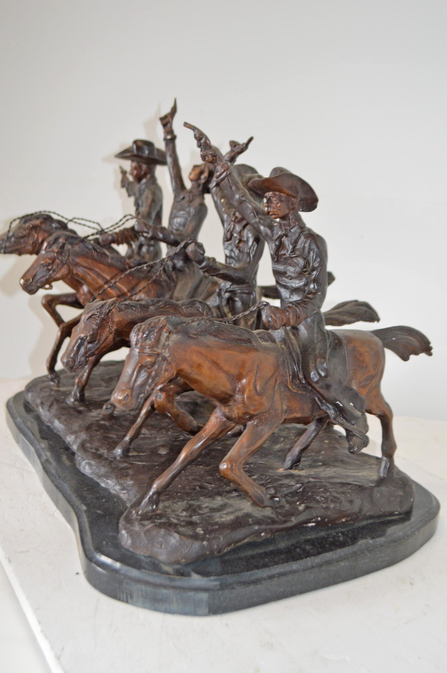 Coming Through the Rye, a Remington Replica Bronze Statue - 18" x 27" x 17"H