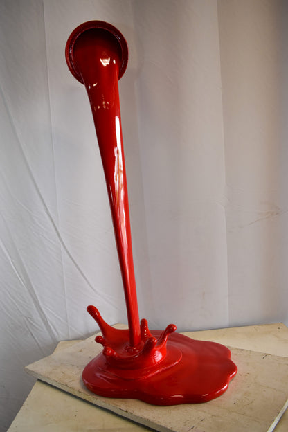 Bold and Artistic Spilling Paint Out of Tin Resin Statue 25" x 21" x 48"H