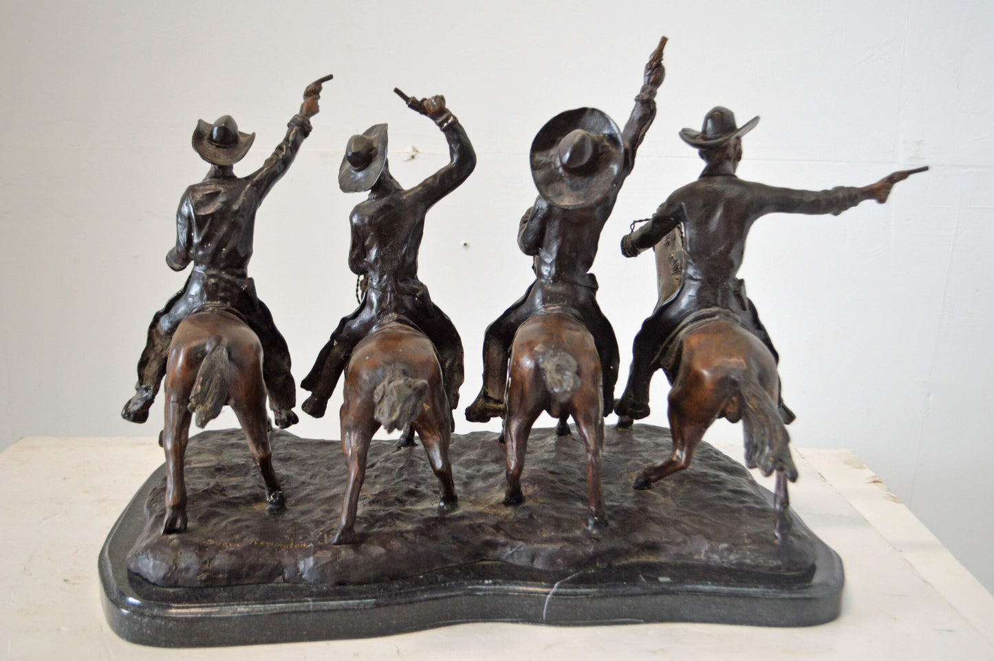 Coming Through the Rye, a Remington Replica Bronze Statue - 18" x 27" x 17"H