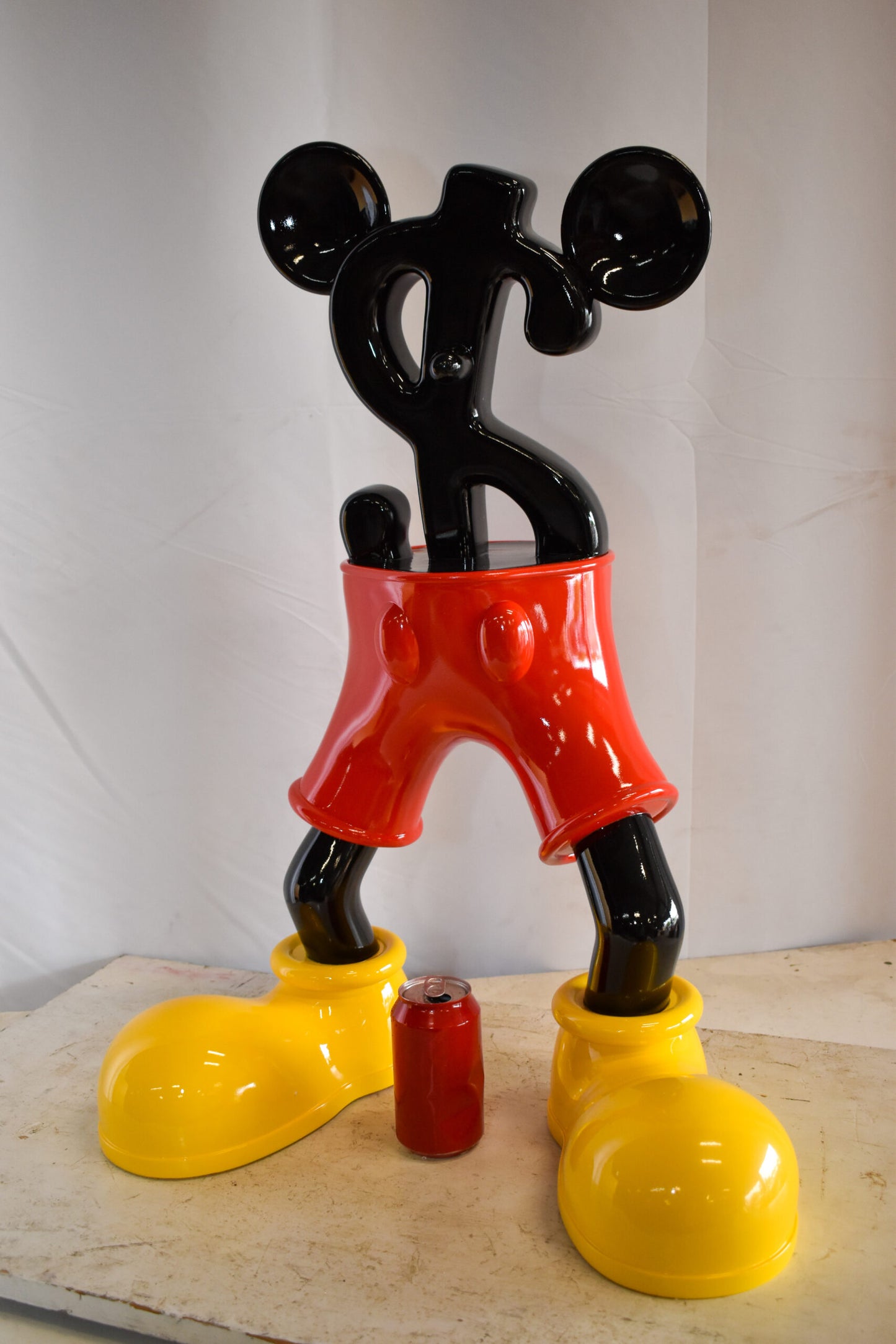 Distinctive and Playful Mickey Themed Dollar Sign Resin Statue 22" x 15" x 29"H