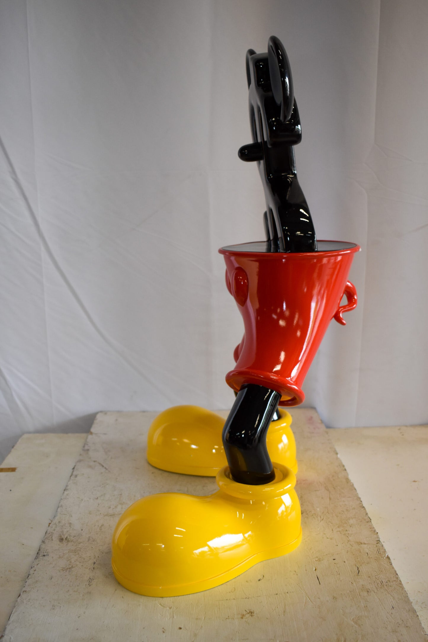 Distinctive and Playful Mickey Themed Dollar Sign Resin Statue 22" x 15" x 29"H