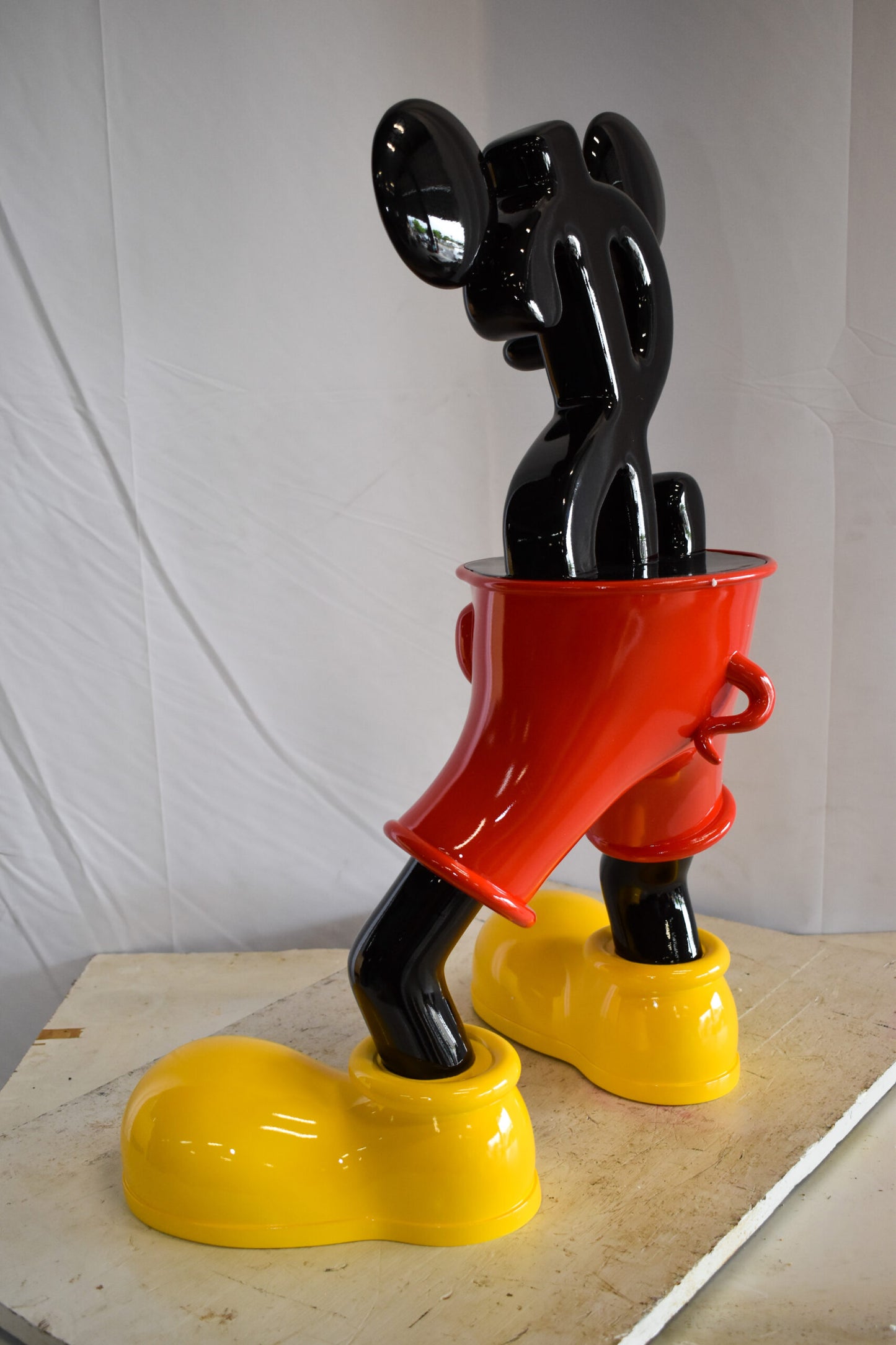 Distinctive and Playful Mickey Themed Dollar Sign Resin Statue 22" x 15" x 29"H