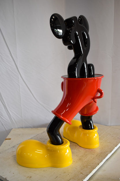 Distinctive and Playful Mickey Themed Dollar Sign Resin Statue 22" x 15" x 29"H