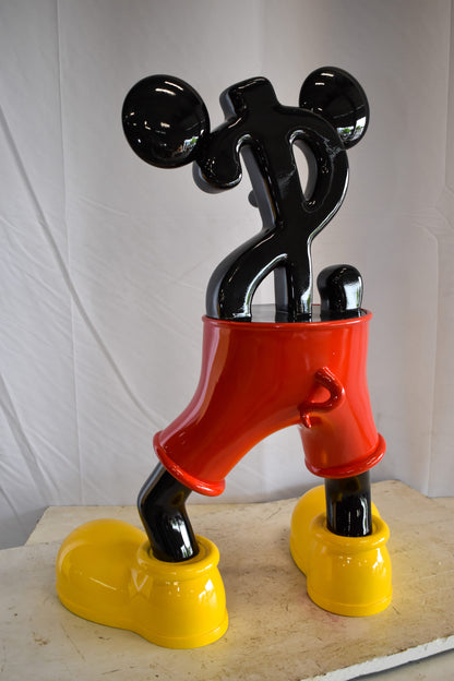 Distinctive and Playful Mickey Themed Dollar Sign Resin Statue 22" x 15" x 29"H