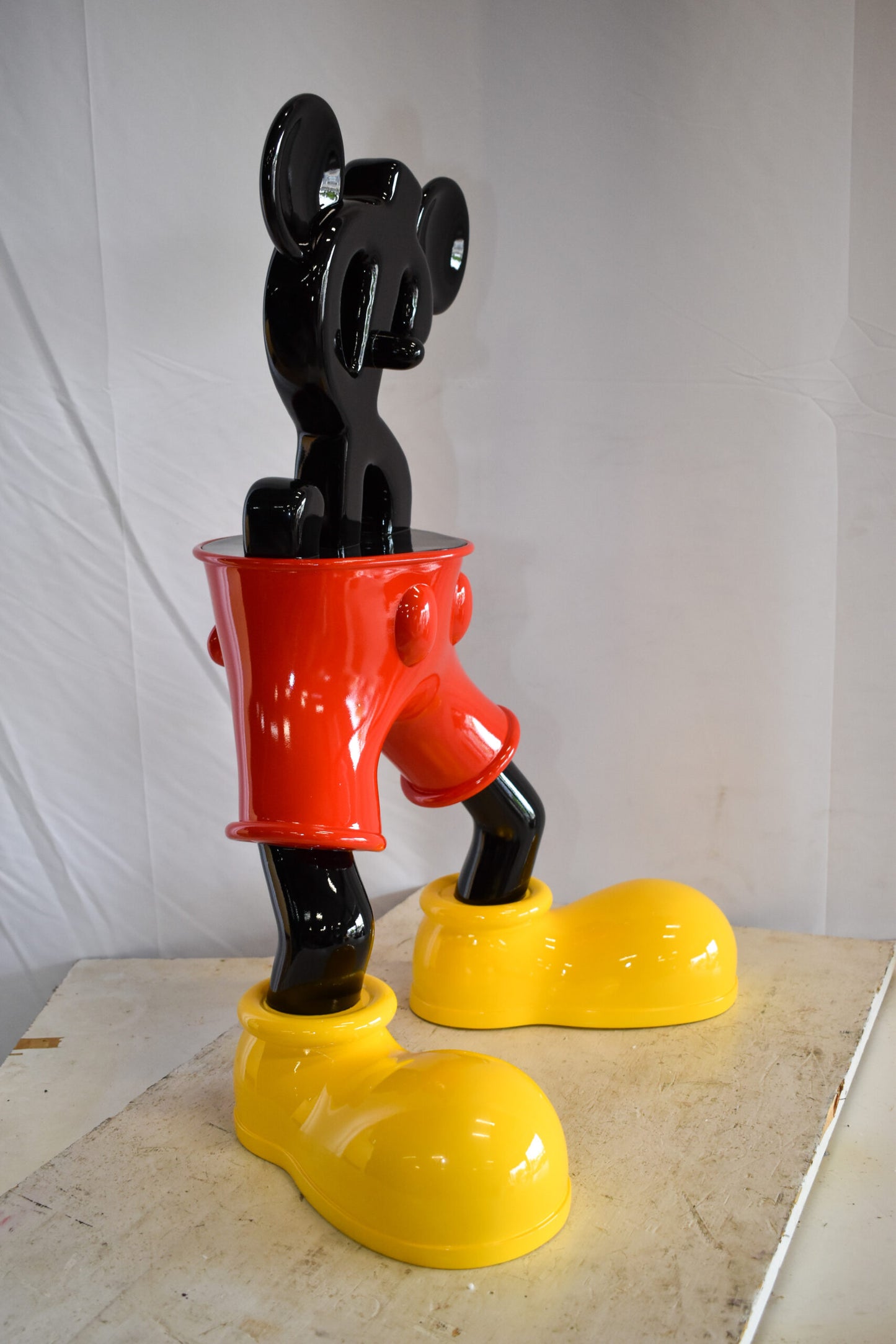 Distinctive and Playful Mickey Themed Dollar Sign Resin Statue 22" x 15" x 29"H