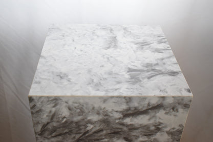 Pedestal For Artwork, Modern Gray Black and White Porcelain.  12" x 12" x 39"H
