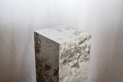 Pedestal For Artwork, Modern Gray Black and White Porcelain.  12" x 12" x 39"H
