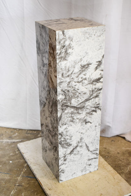 Pedestal For Artwork, Modern Gray Black and White Porcelain.  12" x 12" x 39"H