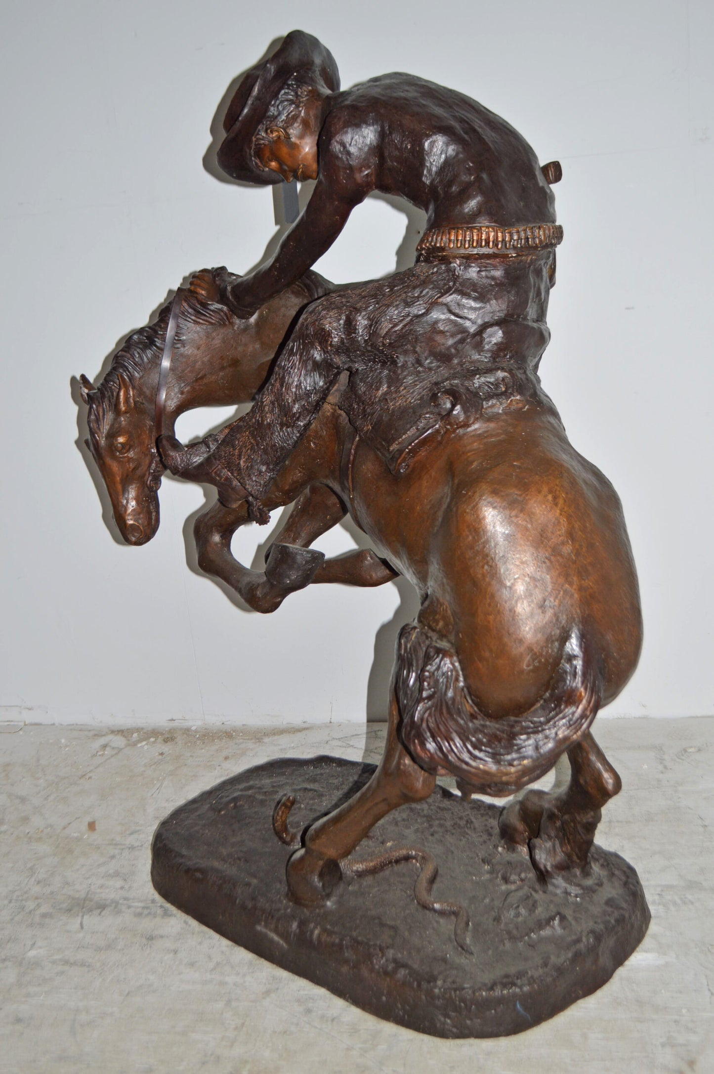 Giant Rattlesnake A Frederic Remington Replica Size: 36" x 30" x 60"H