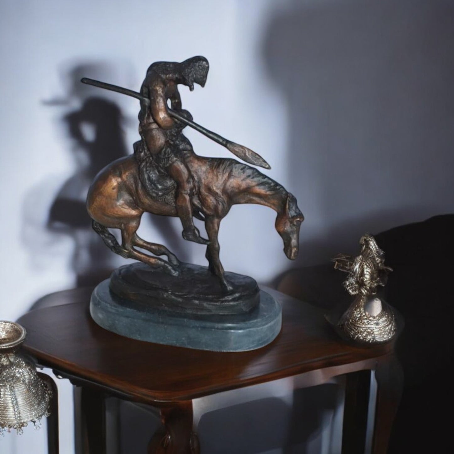 End of the Trail by James Fraser statue - replica -  Size: 7"L x 3"W x 9"H.