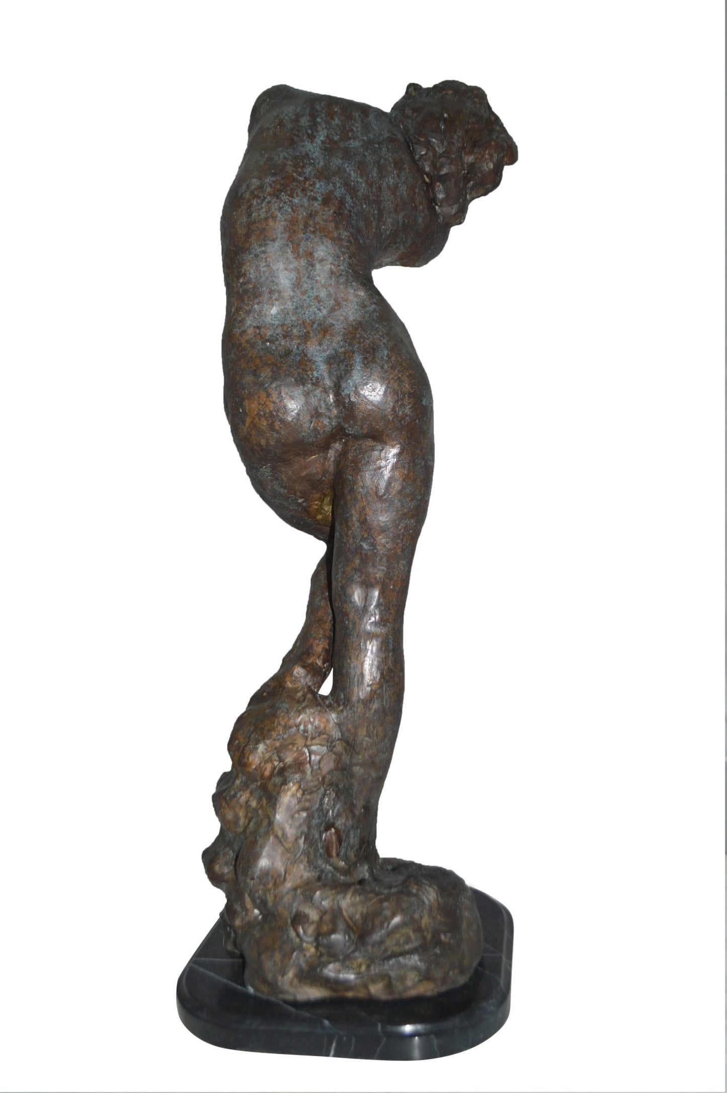 Eve Replica by Rodin Bronze Statue -  Size: 10"L x 10"W x 32"H.