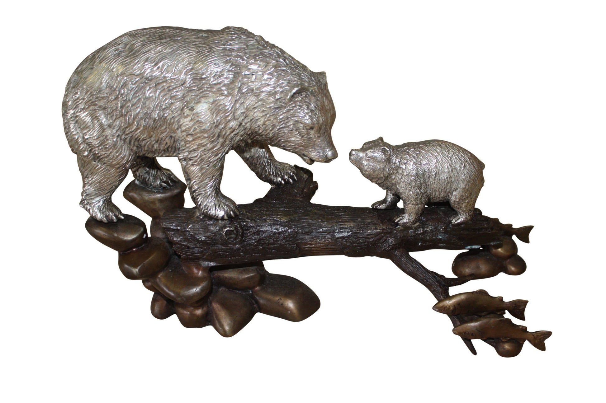 Family bear  - Bronze Statue -  Size: 15"L x 6"W x 9"H. 