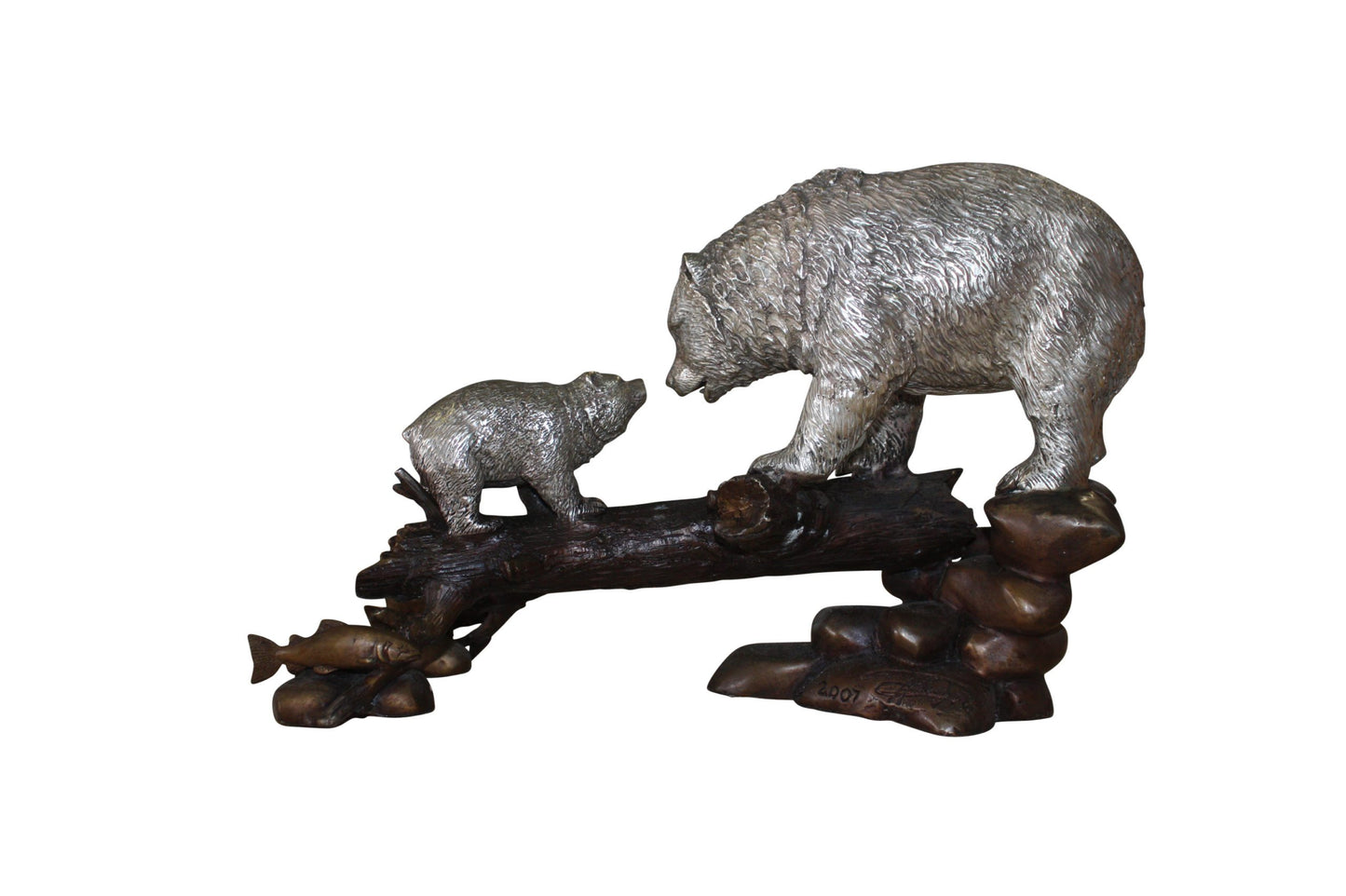 Family bear  - Bronze Statue -  Size: 15"L x 6"W x 9"H. 