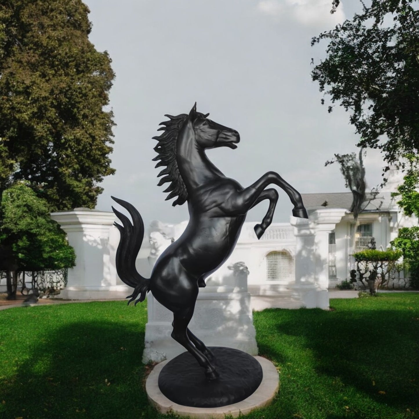 Ferrari Horse Bronze Statue Large -  Size: 26"L x 42"W x 61"H.