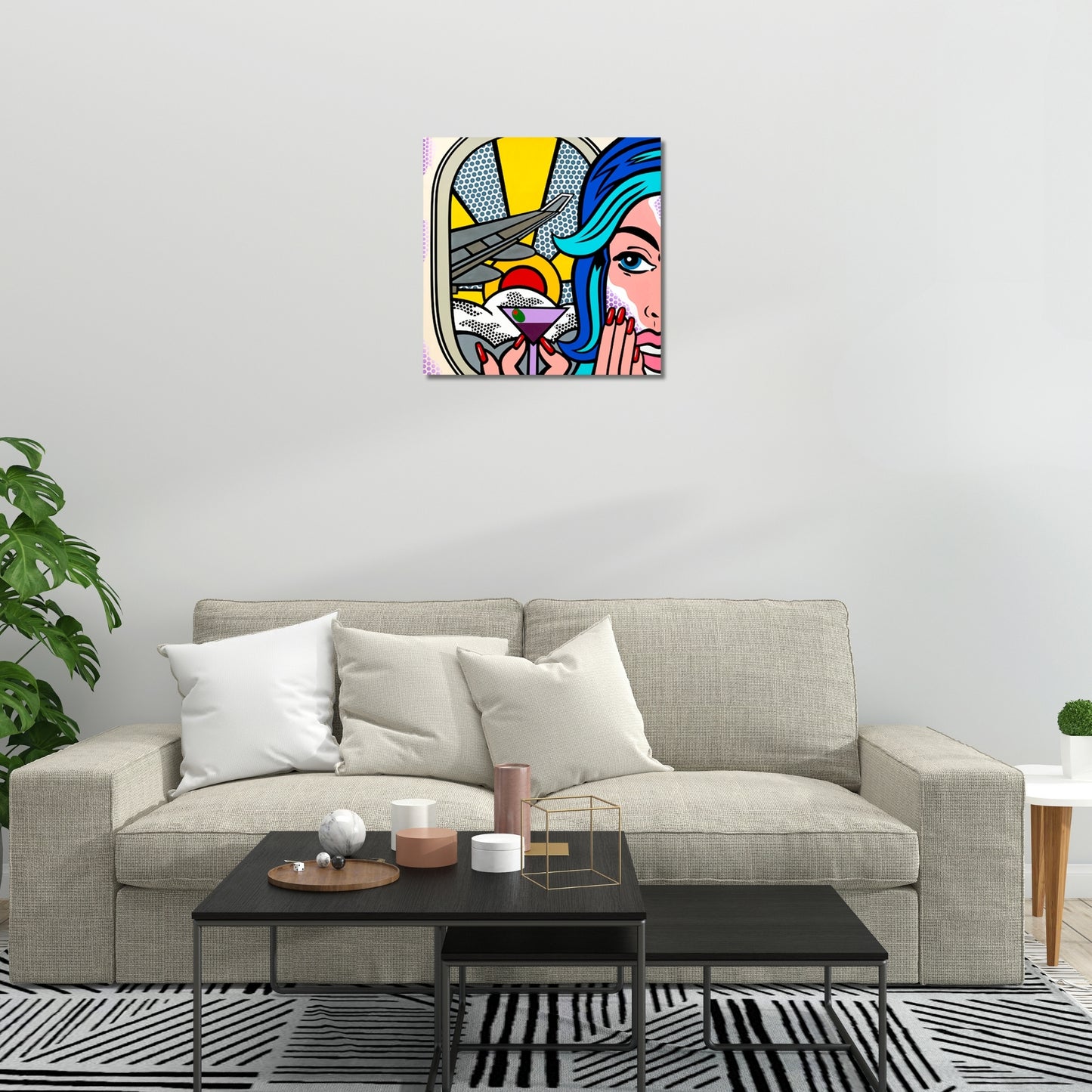 First Class, Acrylic Painting, Stretched Canvas, Wall Art by Jozza 30" x 30" x 1