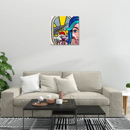 First Class, Acrylic Painting, Stretched Canvas, Wall Art by Jozza 30" x 30" x 1