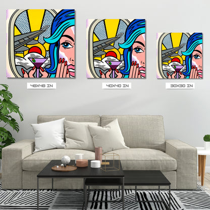 First Class, Acrylic Painting, Stretched Canvas, Wall Art by Jozza 30" x 30" x 1