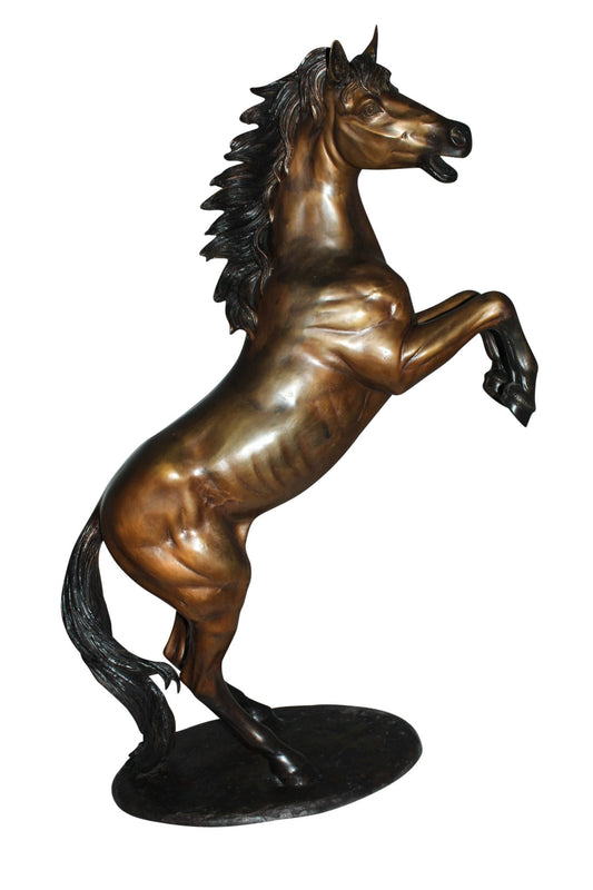 Horse Standing -large Bronze Statue -  Size: 26"L x 12"W x 39"H. 