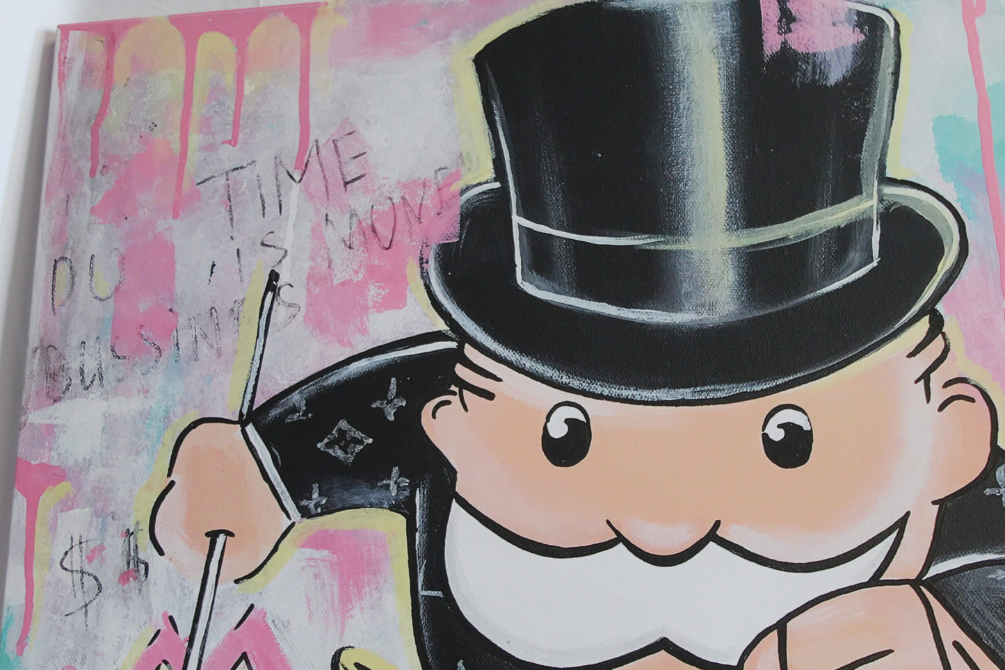 Giant Monopoly Man Pop Art Painting Ready to Hang Stretched Canvas 56 x 56