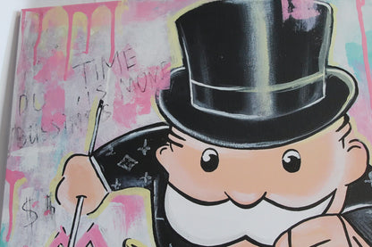 Giant Monopoly Man Pop Art Painting Ready to Hang Stretched Canvas 56 x 56