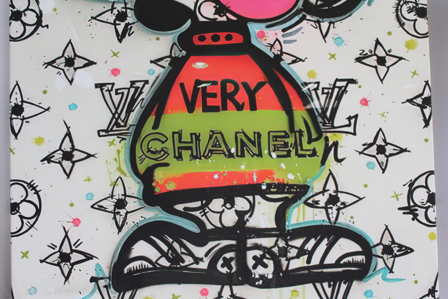Snoopy in Louis Vuitton Design Oversized Framed Painting on Canvas 60 x 39