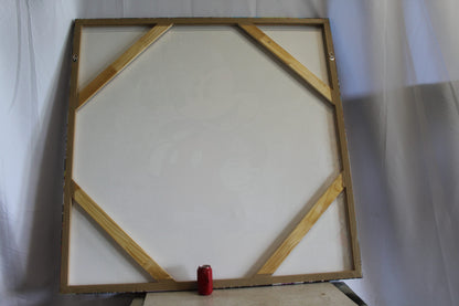Oversized Framed Mickey Mouse on Eclectic Modern Backdrop Canvas 55 x 55