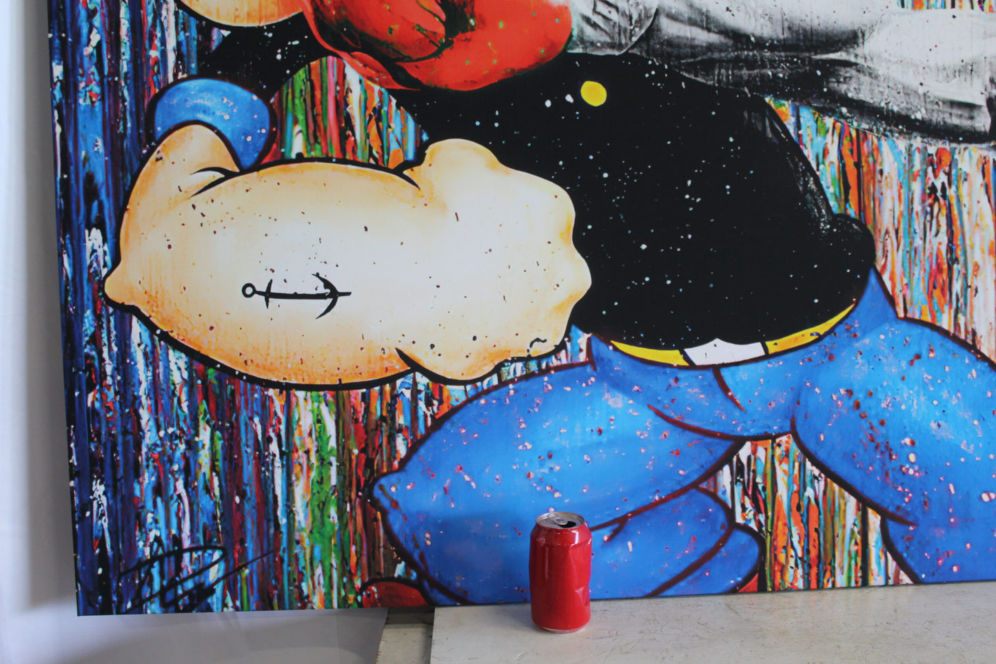 Muhammad Ali and Popeye Boxing Modern Canvas Framed Ready to Hang 66 x 43