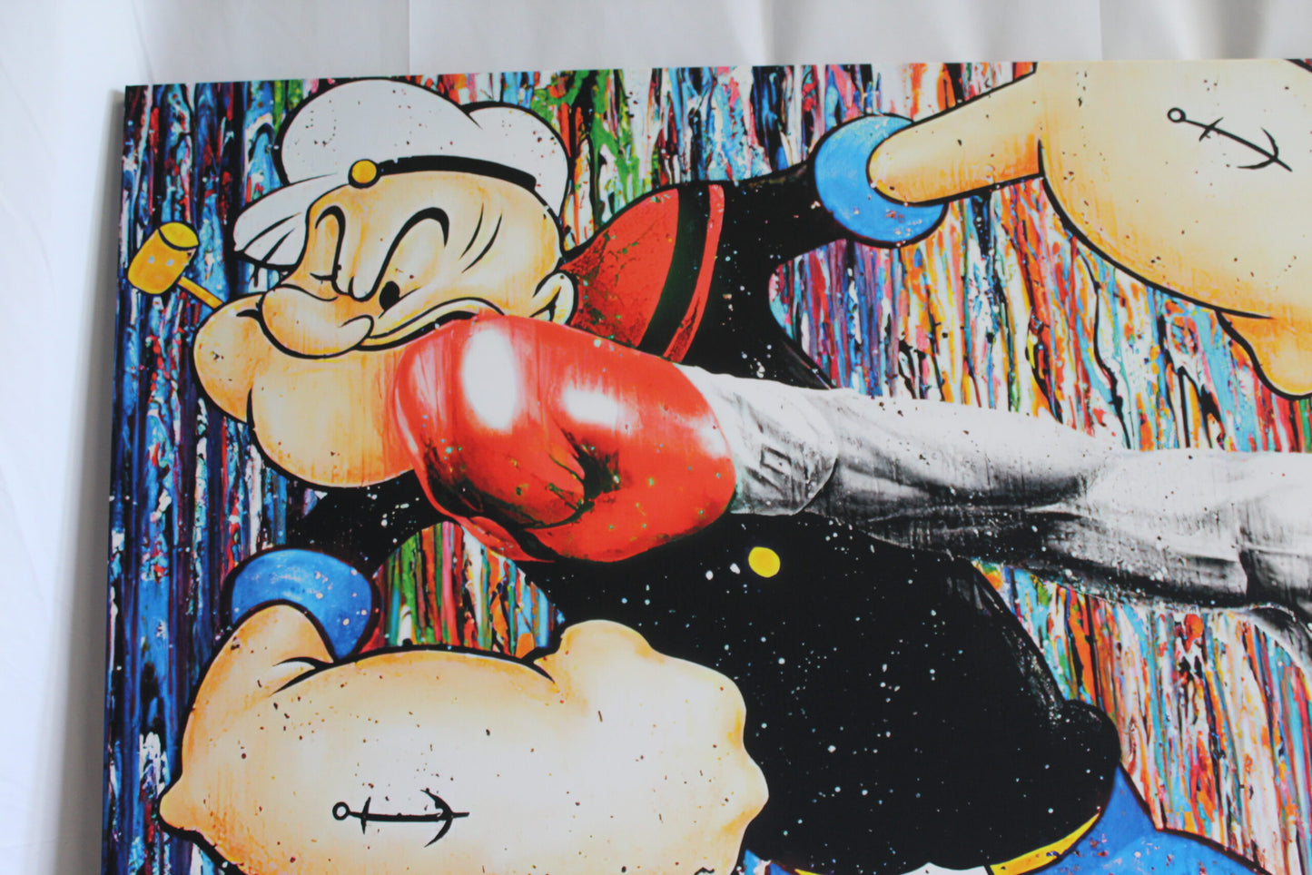 Muhammad Ali and Popeye Boxing Modern Canvas Framed Ready to Hang 66 x 43
