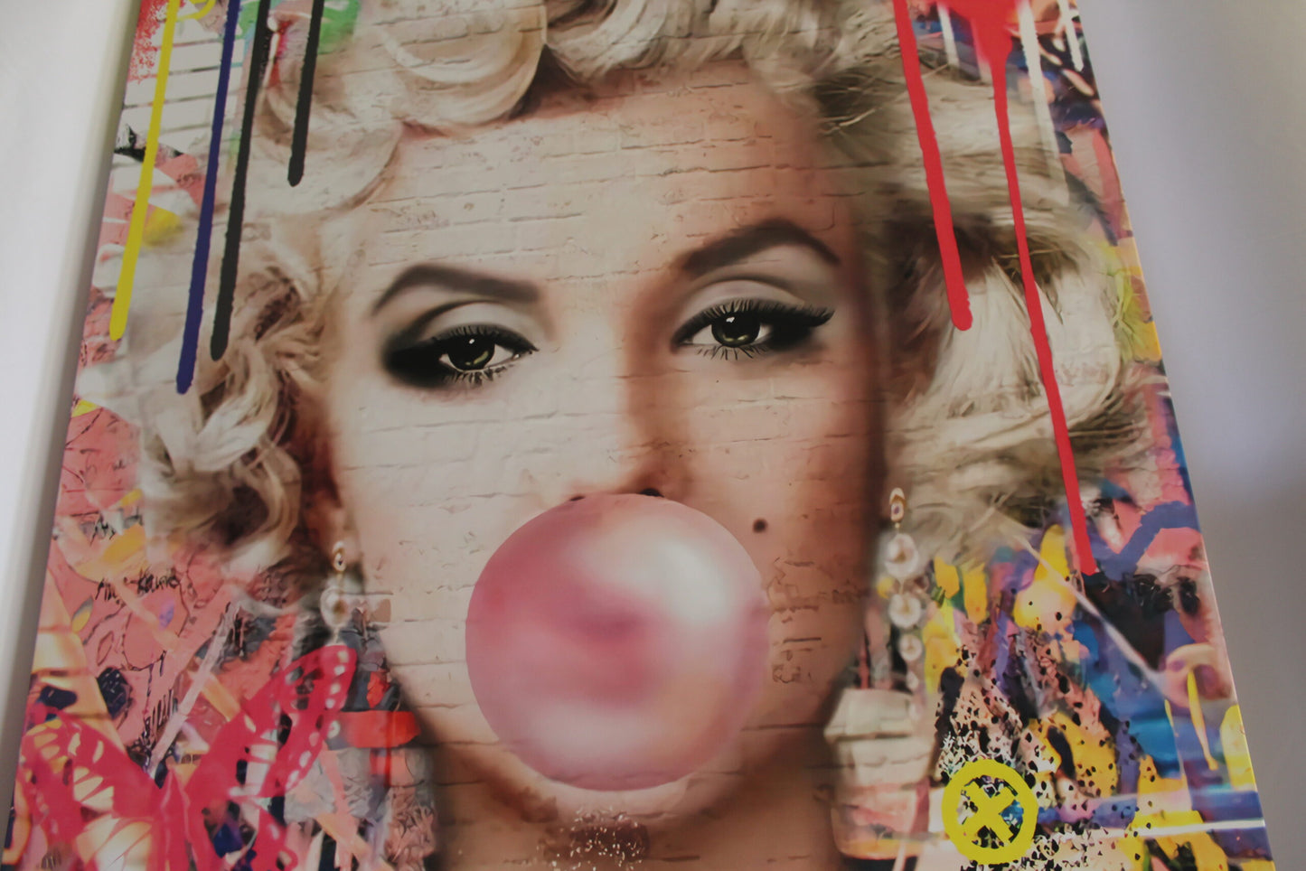 Framed Colorful Modern Canvas of Marilyn Monroe Painting Ready to Hang 70 x 45