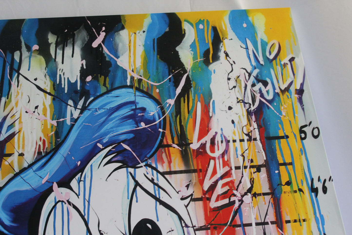 Framed Abstract and Modern Giant Canvas of Donald Duck Ready to Hang 70 x 45