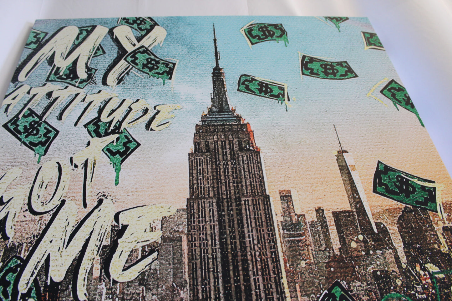 Giant Canvas of Donald Duck in NYC Stretched Ready to Hang Painting 70 x 45
