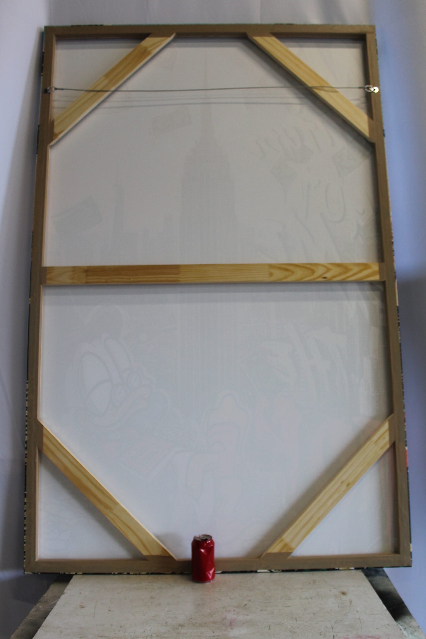Giant Canvas of Donald Duck in NYC Stretched Ready to Hang Painting 70 x 45