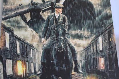 Giant Peaky Blinders Tommy Character on Horse Stretched Canvas Painting 70 x 45